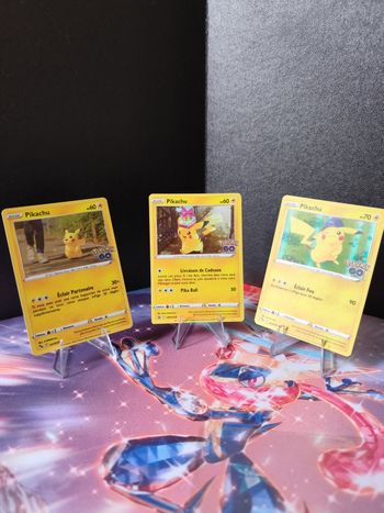 Carte pokémon 🇨🇵 lot de 3 Pikachu Holo série Pokémon GO