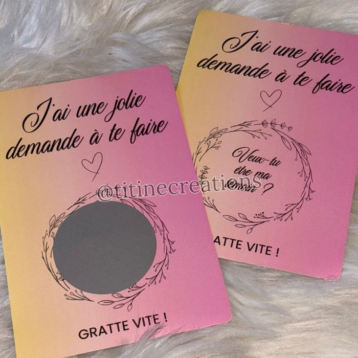 Carte à gratter annonce spécial✨