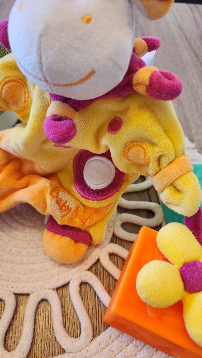 Doudou Girafe Marionette Baby Nat Orange - photo numéro 3