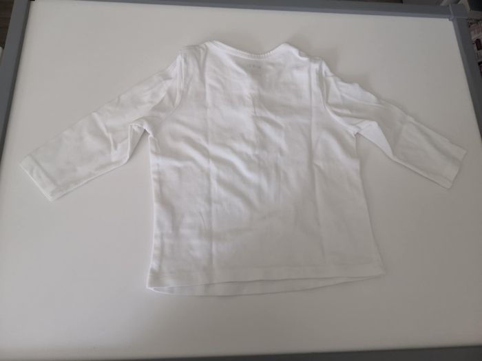 Tee-shirt à col tunisien (Blanc, manches longues) 9 mois (74 cm) Kiabi - photo numéro 2