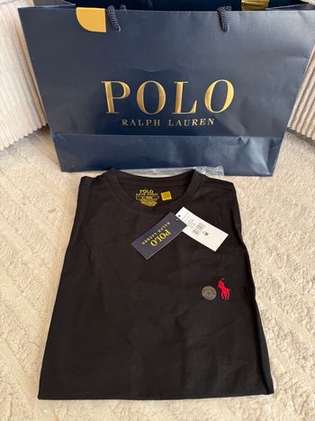 T-shirt polo Ralph Lauren M noir