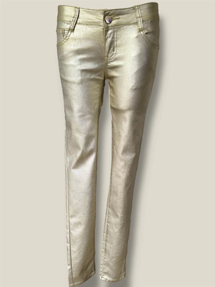 Pantalon doré pour femme