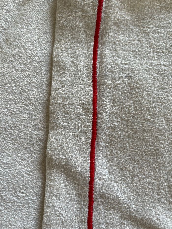 Nappe lin brodé main - photo numéro 3