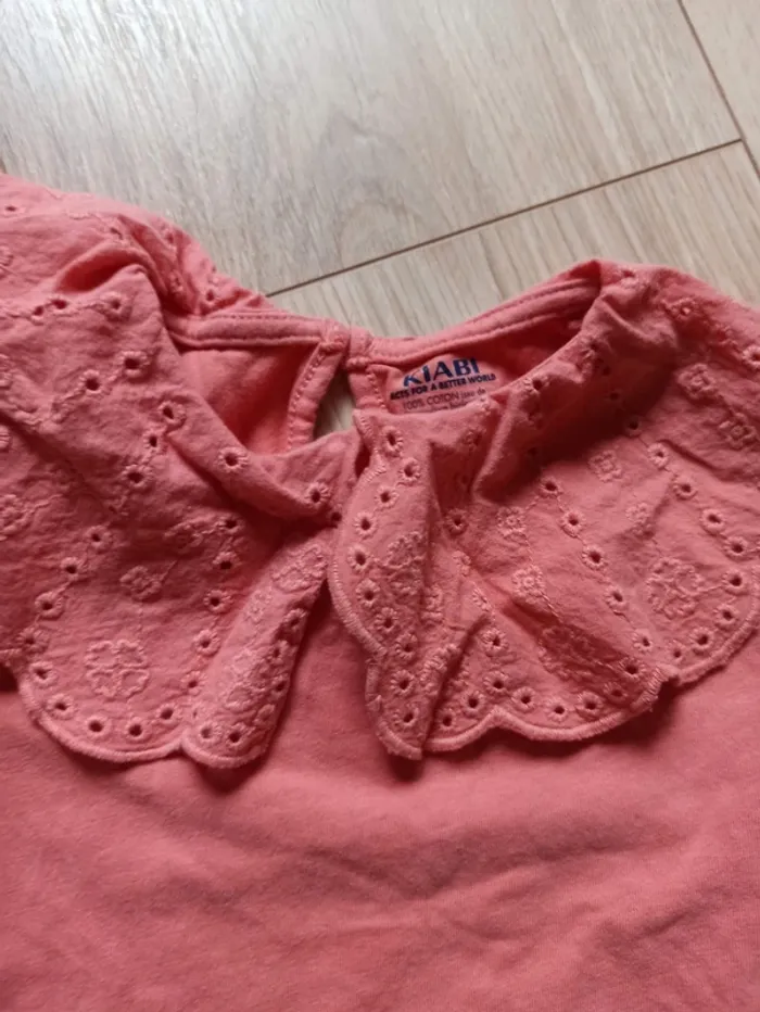 T-shirt manche longue col dentelle - photo numéro 3