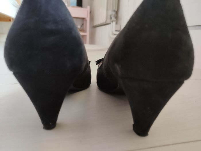 Paire d'escarpins noir T39 TEX talon 7cm très bon état - photo numéro 4