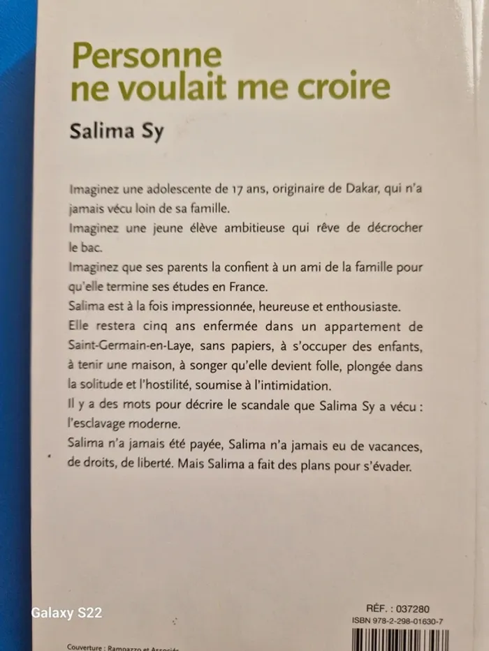 Livre Personne ne voulait me croire - photo numéro 2