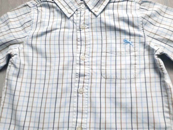 Tres belle chemise blanche a rayures.  Garçon 3 ans  Marque H&M - photo numéro 2