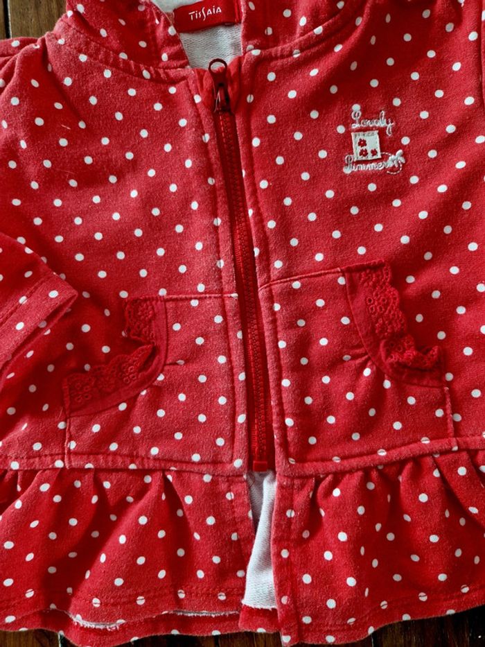 Veste zippée à capuche 6 mois - photo numéro 2