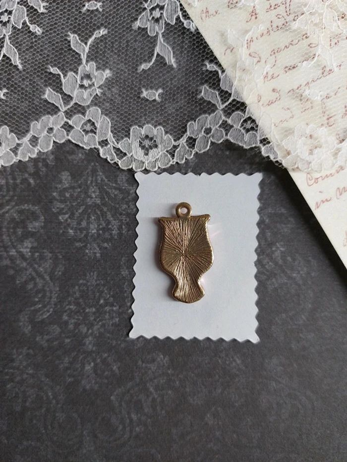 magnifique pendentif en métal hibou violet - photo numéro 4