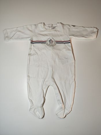 Moncler 1 à 3 mois 55 cm Blanc Tricolore