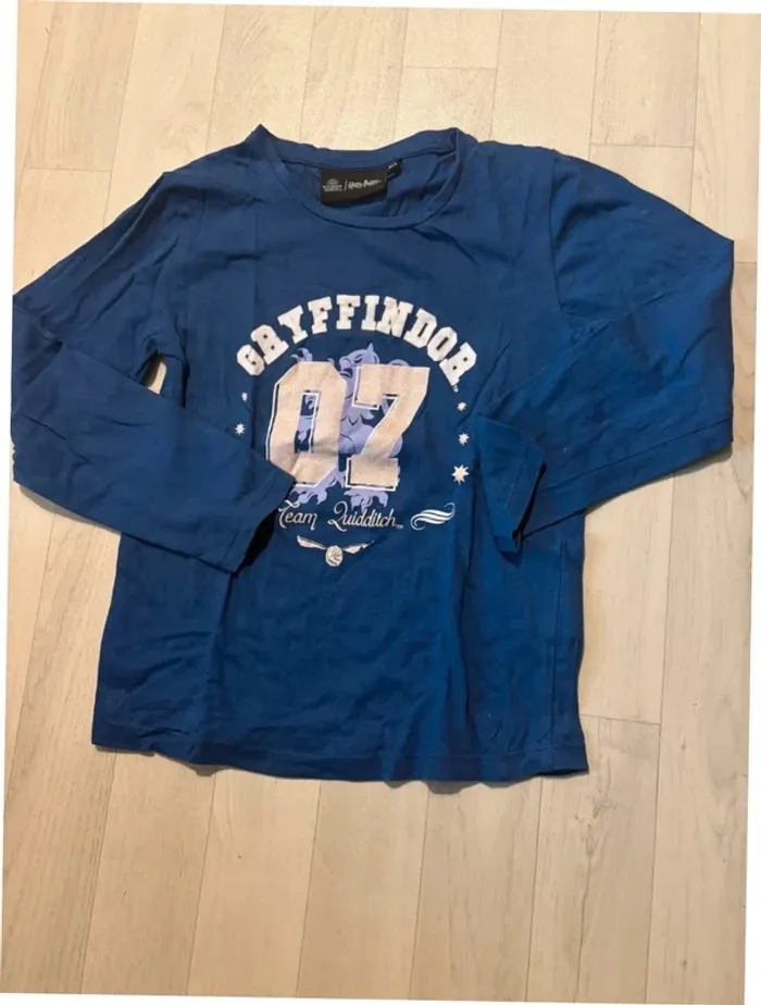 T-shirt 8 ans manches longues Harry Potter bleu