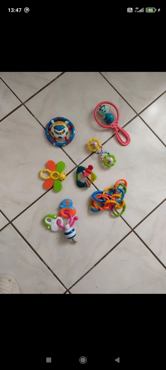 Jouet 1 âge, anneaux dentition, hochets