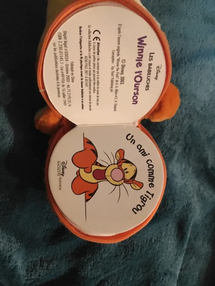 Livre peluche Tigrou - photo numéro 2