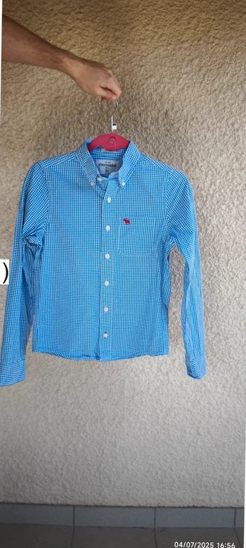 Chemise Abercrombie Enfant Taille XL bleu-blanc