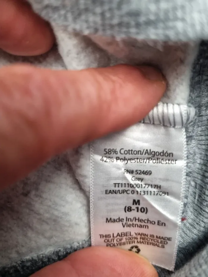 Sweat gris Nike logo rouge – Taille M Femme (mesures en photos) - photo numéro 5