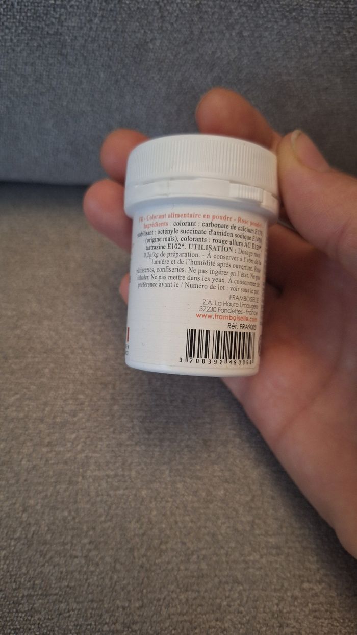 Colorant alimentaire artificiel en poudre rose poudré - photo numéro 3