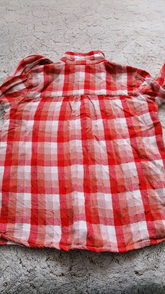 Chemise à carreaux rouges et blanches Kiabi 10 ans - photo numéro 4