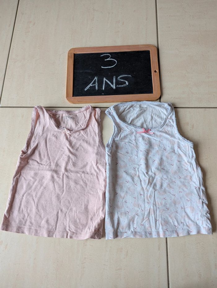 lot de 2 débardeurs sous-vêtements DPAM 3 ans