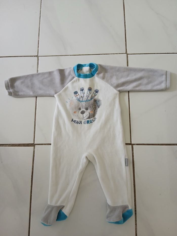 Pyjama garcon d hiver en coton taille 6 mois marque absorba - photo numéro 5