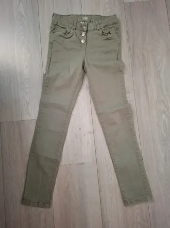 Pantalon  skinny TAO 9 ans fille kaki