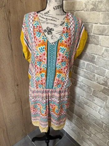 Robe bohème à imprimés floraux et ethnique taille 42/44