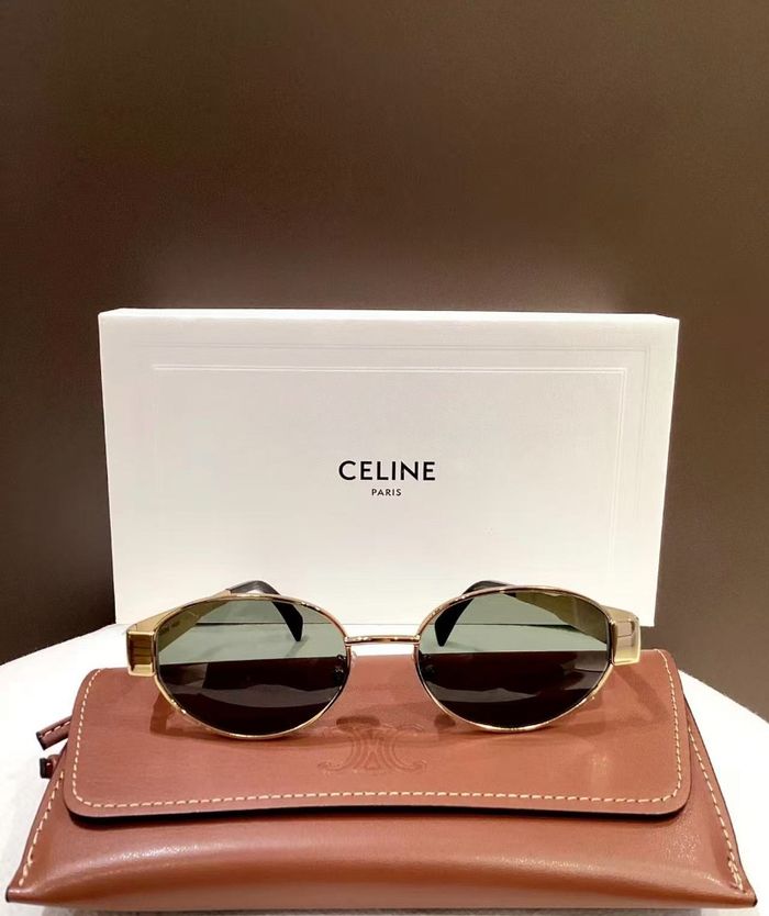 Lunettes de soleil CELINE originales – modèle gold/noir + étui cuir - photo numéro 5