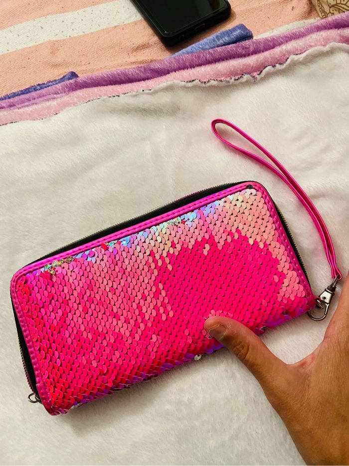 Porte monnaie à sequin rose claire’s