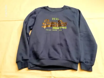 Sweat imprimé homme bleu taille S