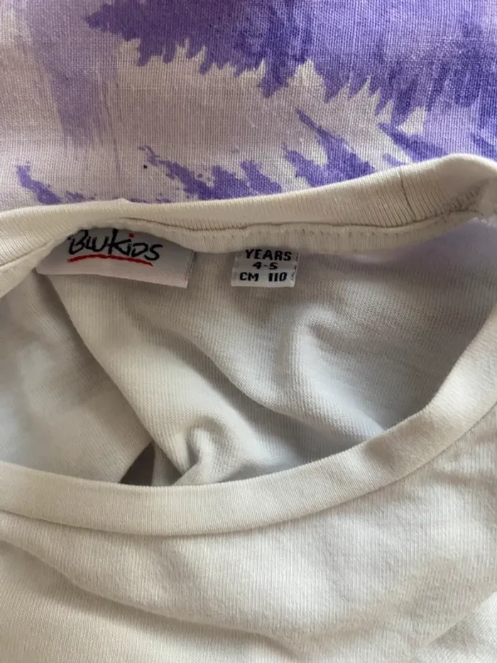 T-shirt manches longues blanc 4-5ans > 110cm Blukids - photo numéro 3