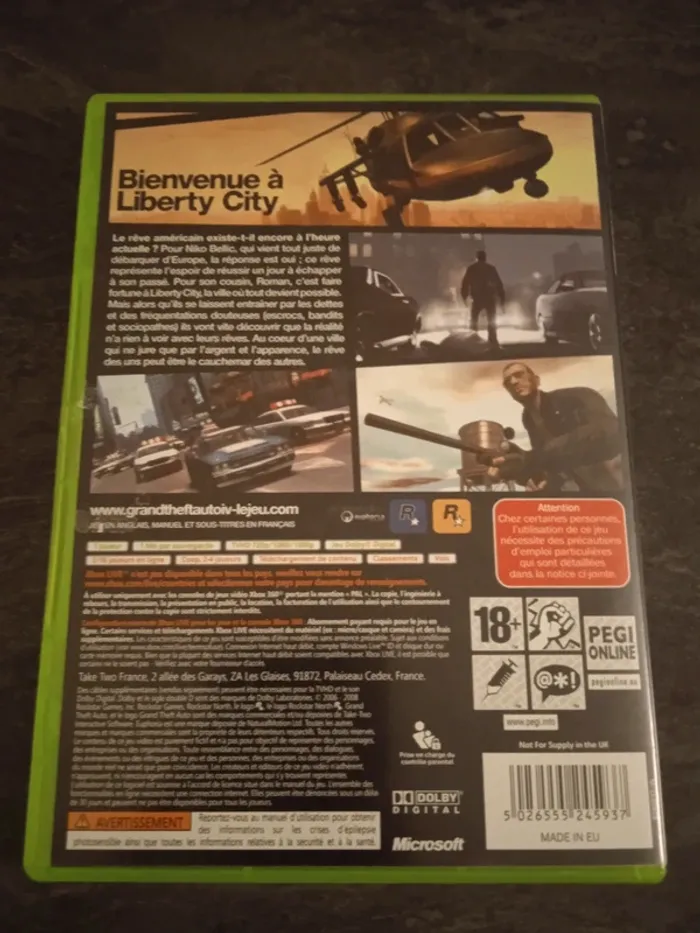 Jeu Grand Theft Auto IV Xbox 360 - photo numéro 2