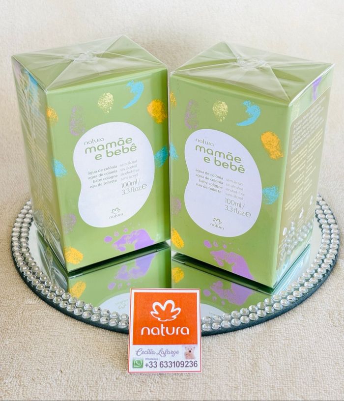 Lot 2 eau de toilette pour bébé Natura Mamãe e bebê