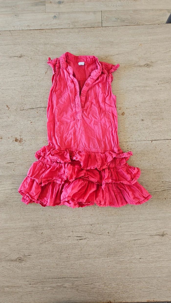 Robe rose légère, sans manche avec volants, Pebble Stone, 5 ans - photo numéro 2