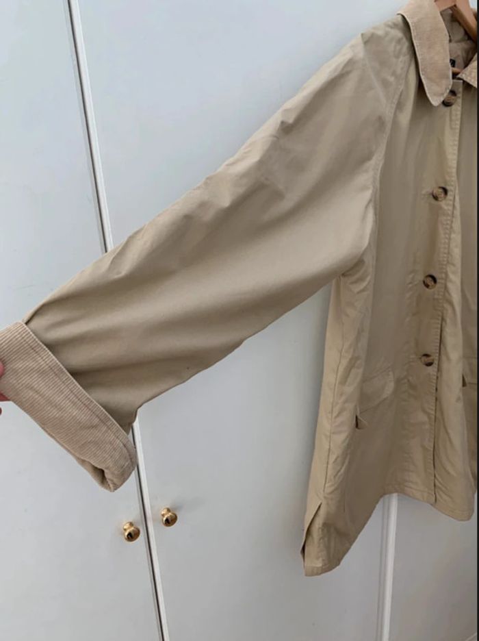 Ancien trench trench-coat Lafayette collection - beige velours sur les manches - photo numéro 6