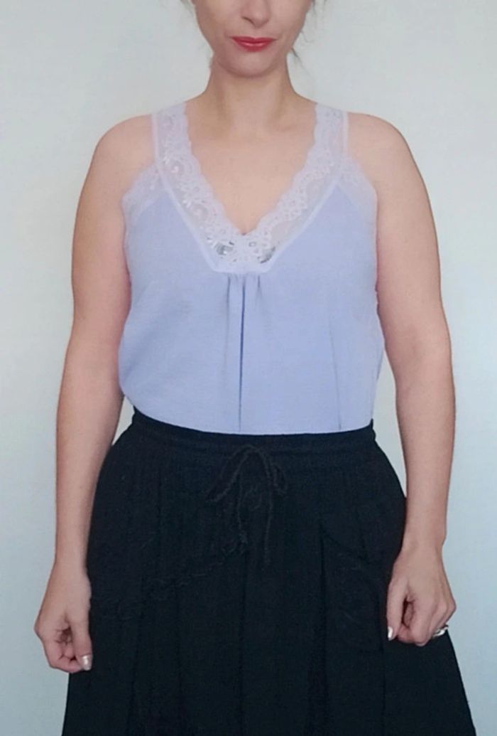 Caraco fluide feminin grande taille lila