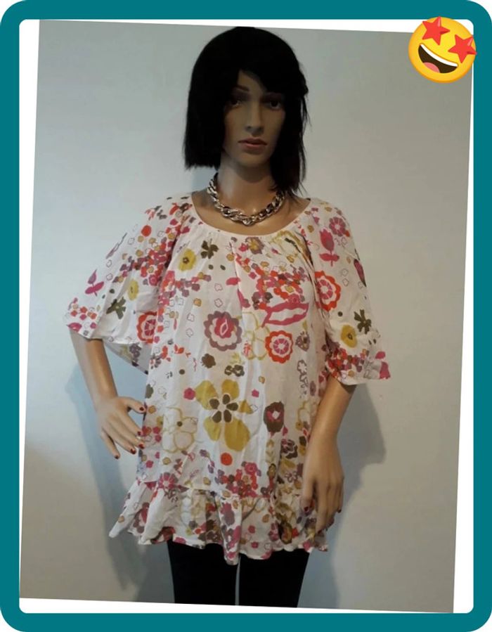 Blouse d'été Blanche Porte Taille XL💞🌿 - photo numéro 5