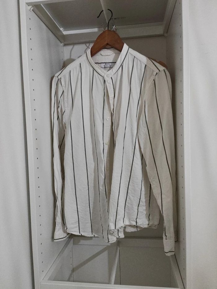 Chemise blanche a rayure Bershka eur M mex38