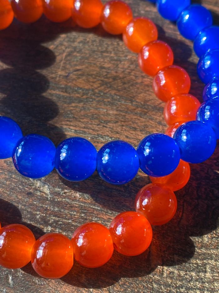 Lot de deux bracelets en perles, taille élastique - photo numéro 4