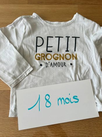 T shirt ML kiabi 18 mois