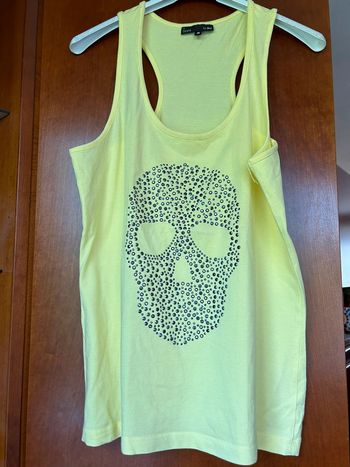 Débardeur jaune skull 38 JBC