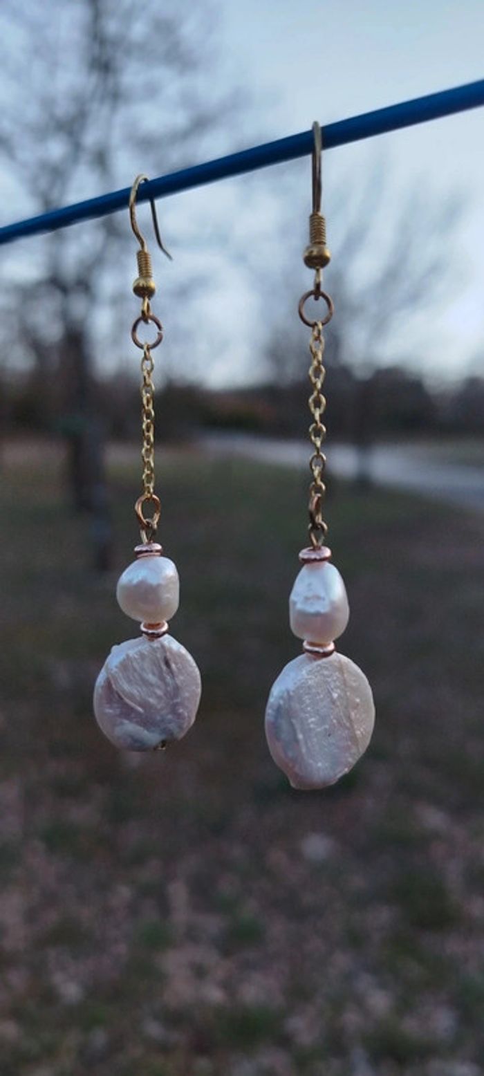 Boucles d'oreilles pendantes dorées - Style bohème chic, parfaites pour cadeaux et soirées - photo numéro 2