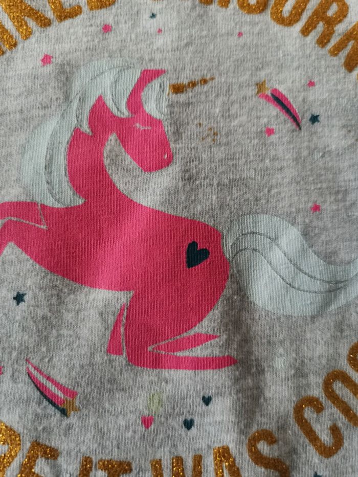 Tee shirt licorne 3 ans - photo numéro 2
