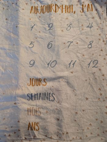 Plaid bébé pour photo 0-12 mois