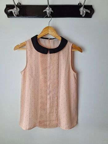 Blouse habillée saumon à pois Pimkie S