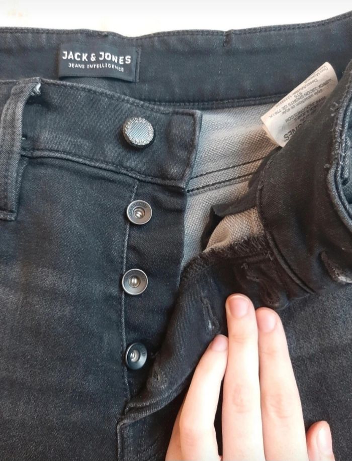 Short en jeans noir regular fit Jack & Jones XS - photo numéro 2