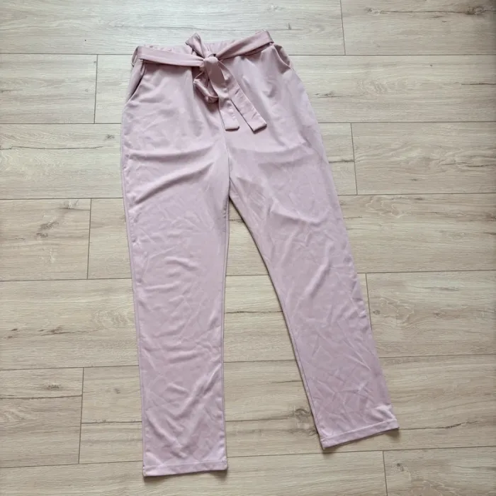 Ensemble femme taille L neuf chemise fleurie et pantalon rose - photo numéro 5