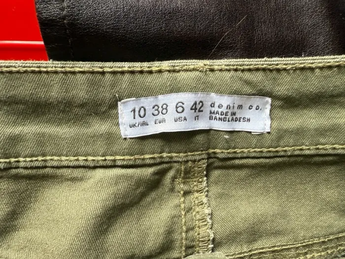 Jean taille haute kaki en très bon état taille 38 denim co - photo numéro 7