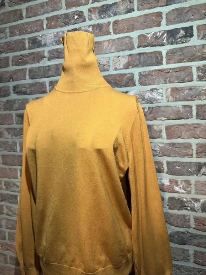Pull col roulé orange Esprit Taille M / L - photo numéro 5