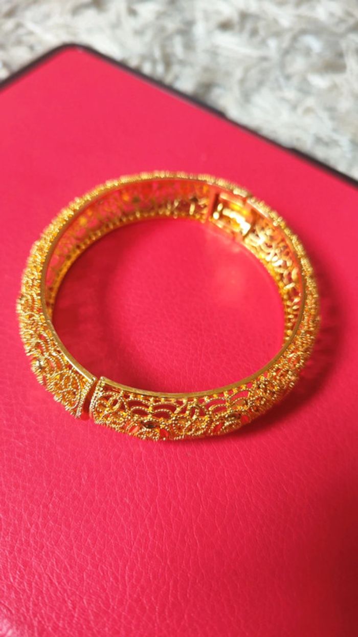 Bracelet doré acier inoxydable - photo numéro 2