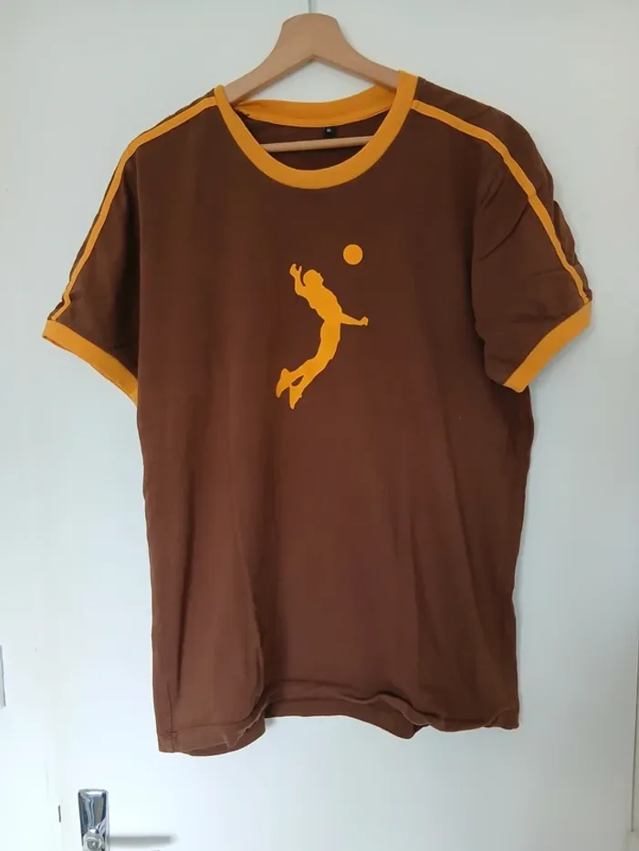 Tee short basket marron et jaune XL