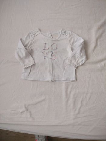 Tshirt fille manche longue 12 mois